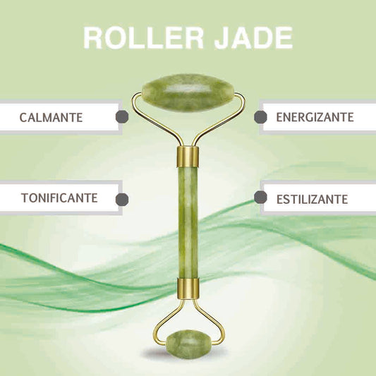 Rodillo facial de jade Verde - www.lavanda.cat